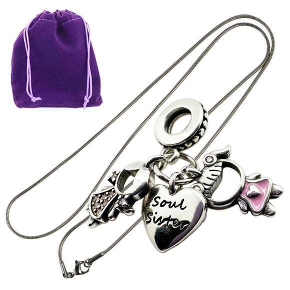 Soul Sister Charm Necklace - Forever Pendant - Picture 1 of 8